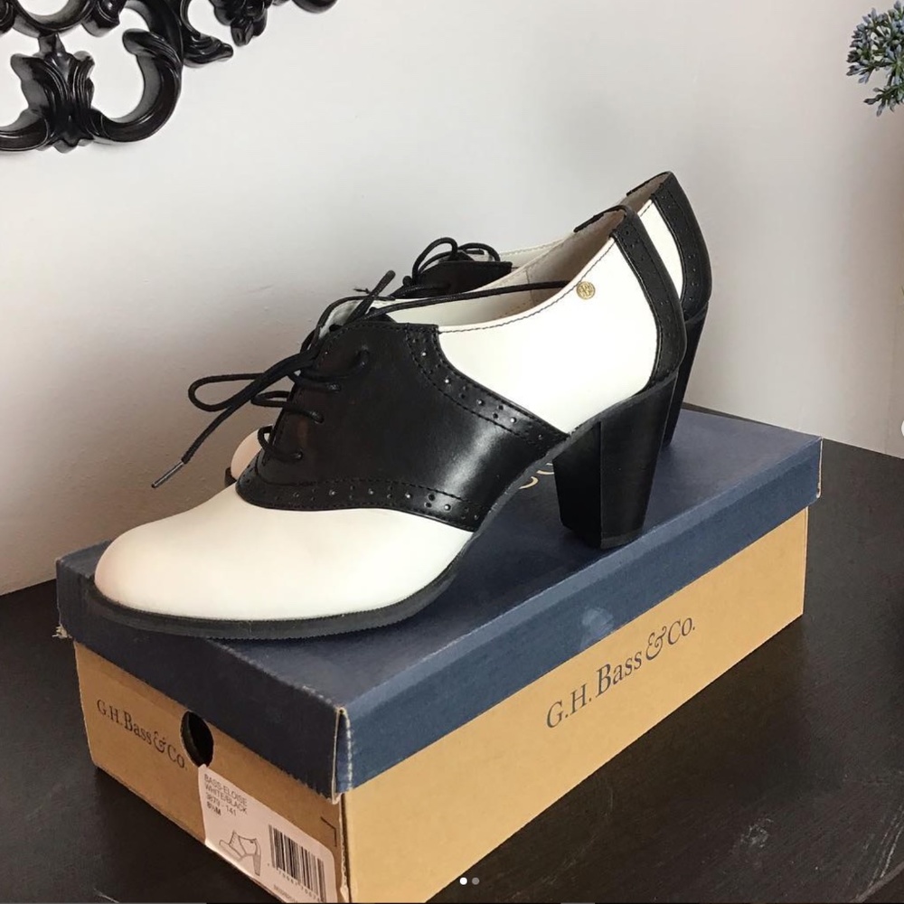 G.H Bass & Co. black and white oxford